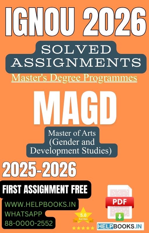 IGNOU MA in Gender and Development Studies-MAGD Solved Assignment 2026