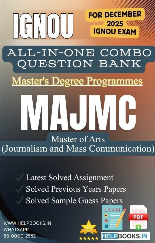 MA Journalism and Mass Communication – MAJMC All-in-One Combo | IGNOU Exam Study Pack with Solved PYQs, Exam Guess Papers & Assignments