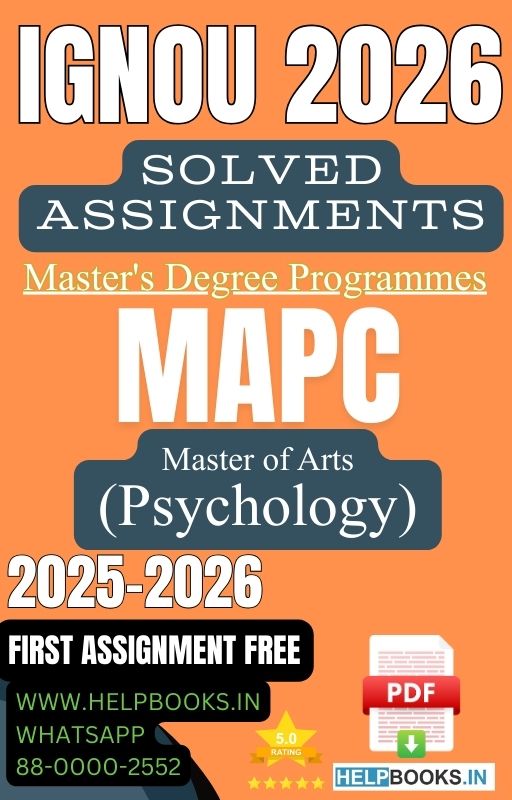 IGNOU MAPC Solved Assignments-MA in Psychology