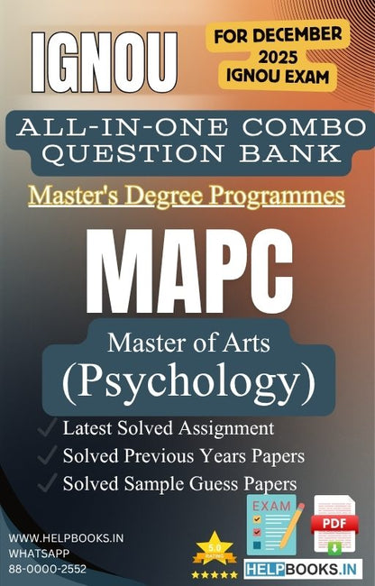 MA Psychology – MAPC All-in-One Combo | IGNOU Exam Study Pack with Solved PYQs, Exam Guess Papers & Assignments