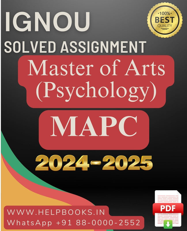 IGNOU MA in Psychology-MAPC Solved Assignment 2024-2025