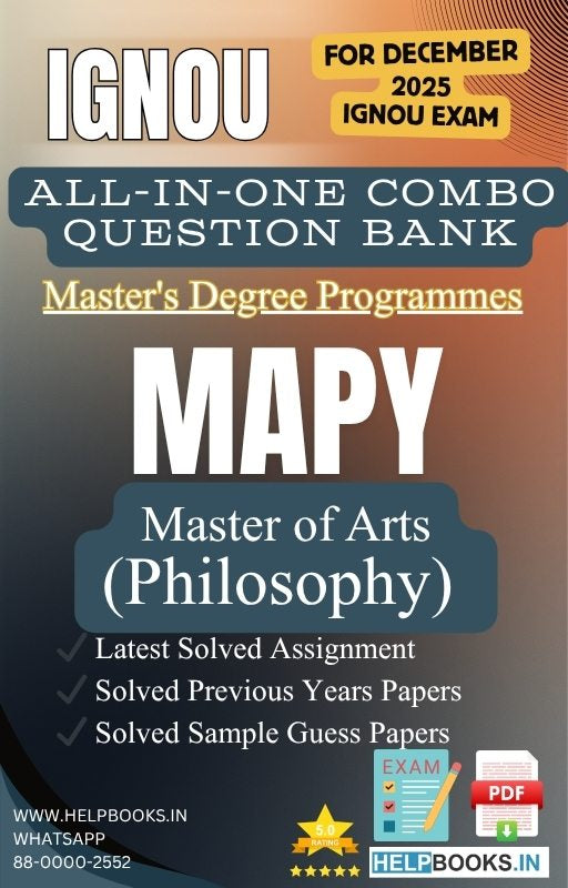 MA Philosophy – MAPY All-in-One Combo | IGNOU Exam Study Pack with Solved PYQs, Exam Guess Papers & Assignments