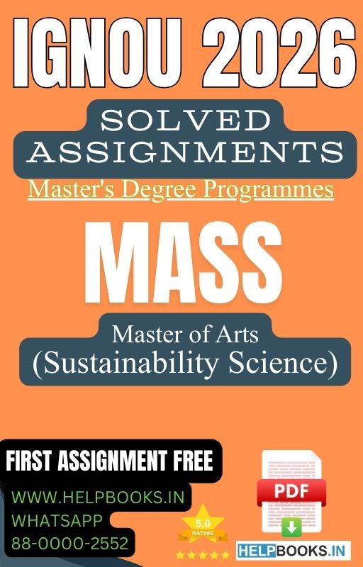 IGNOU MA in Sustainability Science-MASS Solved Assignment 2026