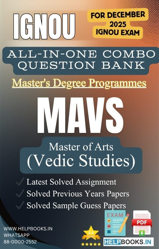 MA Vedic Studies – MAVS All-in-One Combo | IGNOU Exam Study Pack with Solved PYQs, Exam Guess Papers & Assignments