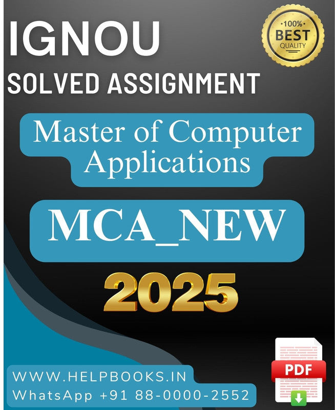 IGNOU Master of Computer Applications-MCA_NEW Solved Assignment 2025