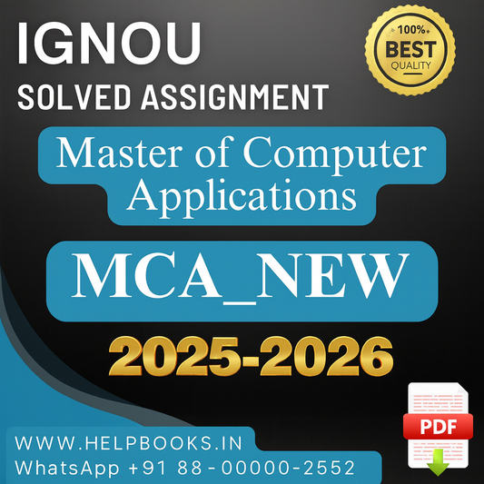 2025–2026 | IGNOU MCA_NEW Solved Assignments-Master of Computer Applications