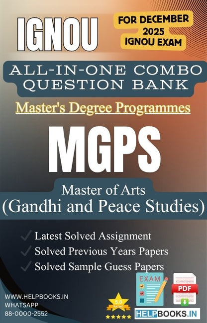 MA Gandhi and Peace Studies – MGPS All-in-One Combo | IGNOU Exam Study Pack with Solved PYQs, Exam Guess Papers & Assignments