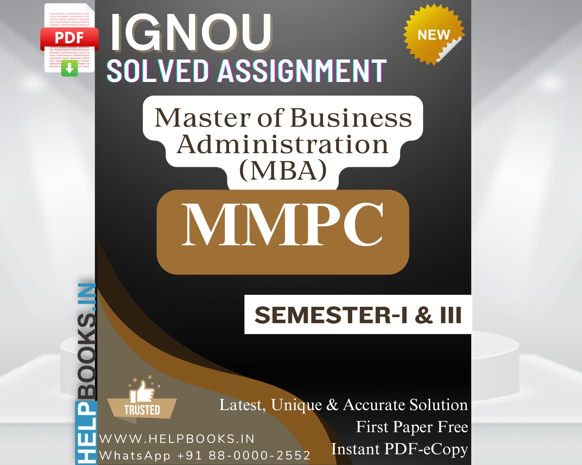 IGNOU 2026 MBA MMPC Subjects Solved Assignments for Semester 1 & 3 ...