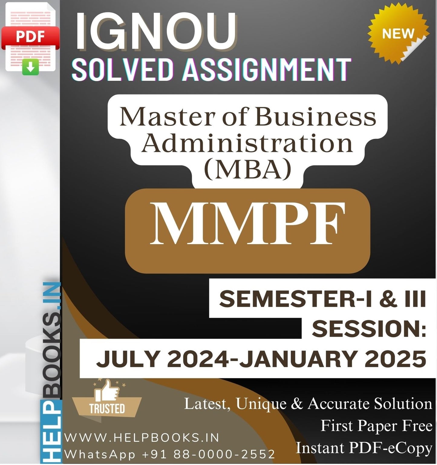 IGNOU MMPF Solved Assignments (Semester 1 & 3)