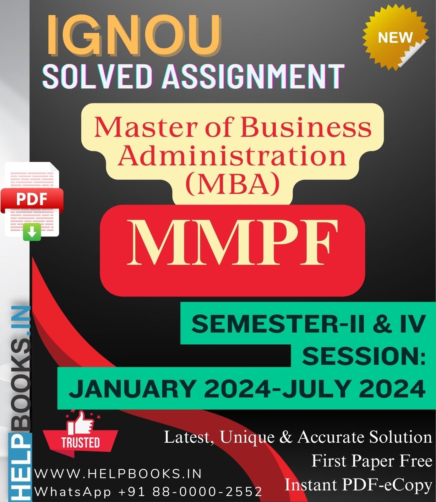 IGNOU MMPF Solved Assignments (Semester 2 & 4)