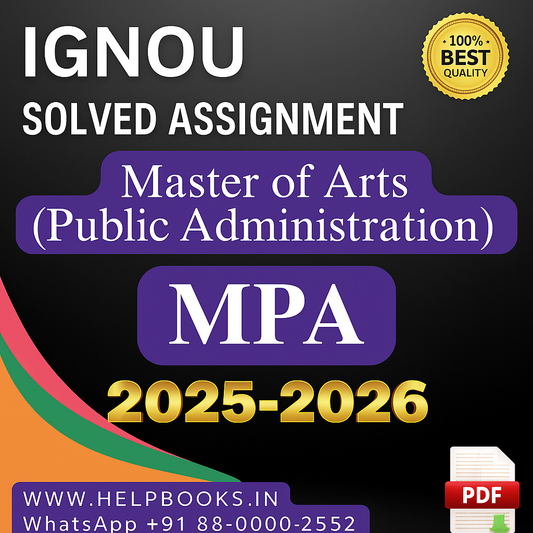 IGNOU MA in Public Administration-MPA Solved Assignment 2024-25 (Copy)