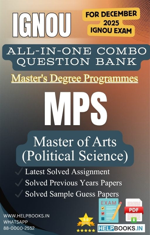 MA Political Science – MPS All-in-One Combo | IGNOU Exam Study Pack with Solved PYQs, Exam Guess Papers & Assignments