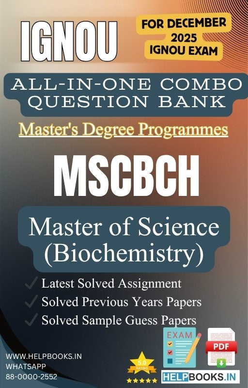 MSc Biochemistry – MSCBCH All-in-One Combo | IGNOU Exam Study Pack with Solved PYQs, Exam Guess Papers & Assignments