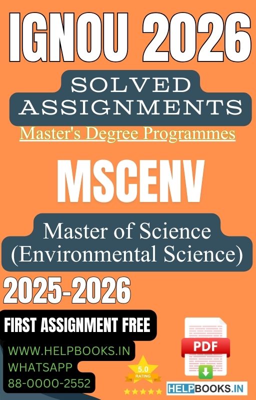 IGNOU MSCENV Solved Assignments  M.Sc Environmental Science