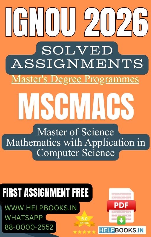 IGNOU M.Sc. Mathematics with Application in Computer Science-MSCMACS Solved Assignment 2026