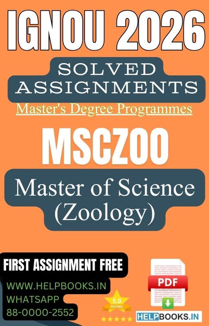 IGNOU MSCZOO Solved Assignments-M.Sc. Zoology