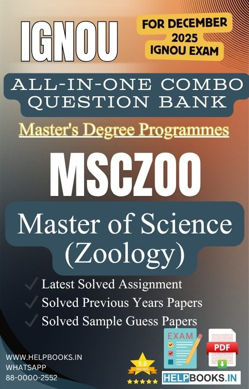 MSc Zoology – MSCZOO All-in-One Combo | IGNOU Exam Study Pack with Solved PYQs, Exam Guess Papers & Assignments