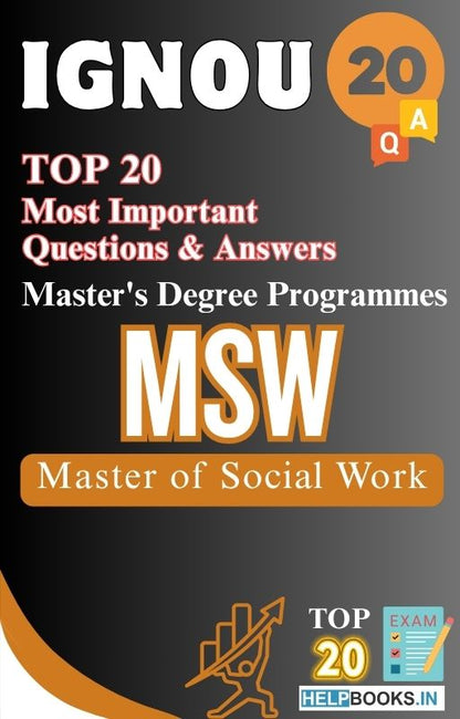 Master of Social Work (MSW) | TOP20 Most Expected Important Questions with Answers for IGNOU Exam