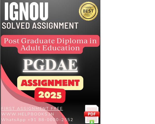 IGNOU PGDAE Solved Assignments(2025) – PG Diploma in Adult Education