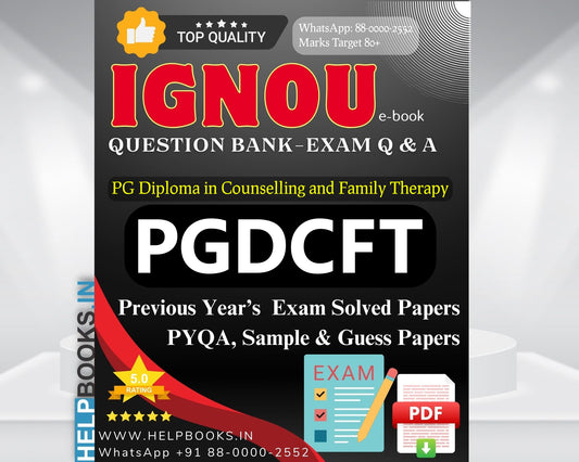 IGNOU PG Diploma in Counselling and Family Therapy PGDCFT Question Bank Combo
