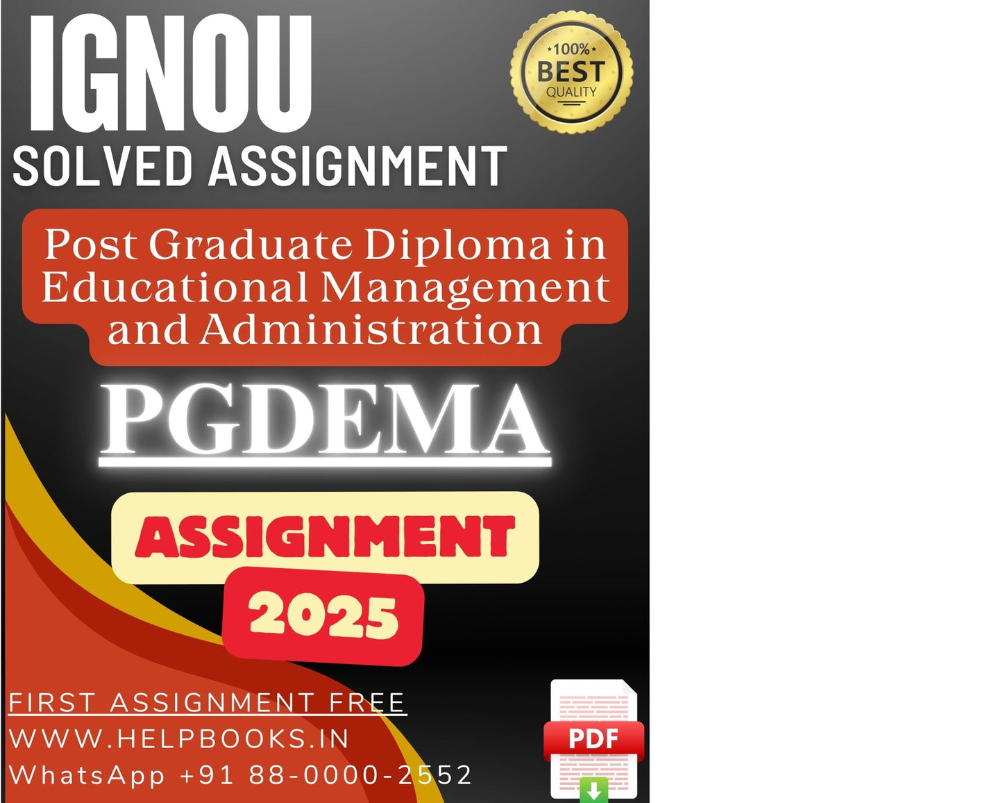 IGNOU PGDEMA Solved Assignments(2025) – PG Diploma in Educational Management and Administration