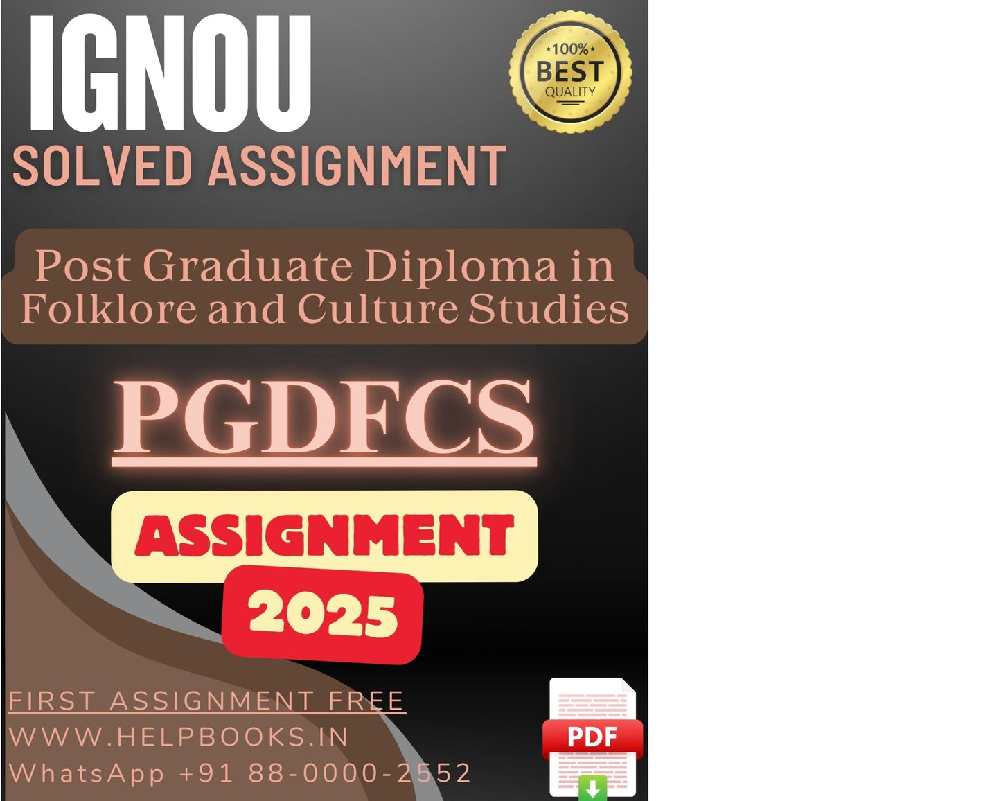 IGNOU PGDFCS Solved Assignment - PG Diploma in Folklore and Culture Studies