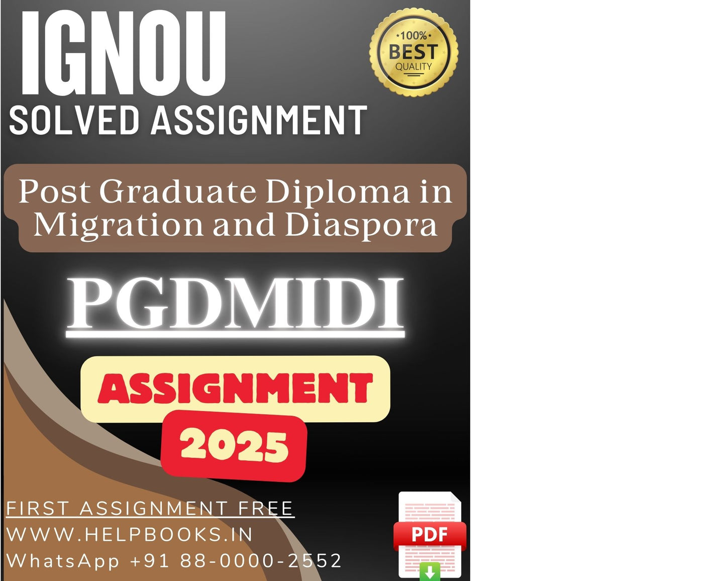 IGNOU PGDMIDI Solved Assignments(2025) – PG Diploma in Migration and Diaspora