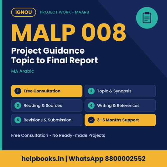 IGNOU MALP 008 Project help for MA Arabic – free consultation, synopsis and report guidance | helpbooks.in