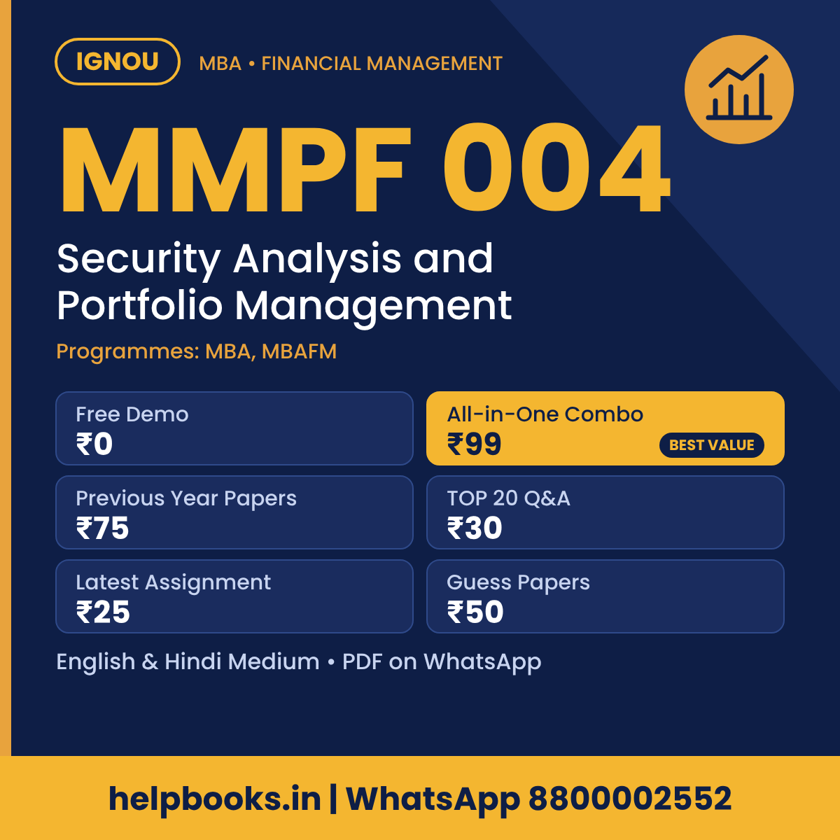 IGNOU MMPF 004 Security Analysis and Portfolio Management MBA solved assignment, previous year papers and TOP 20 questions PDF