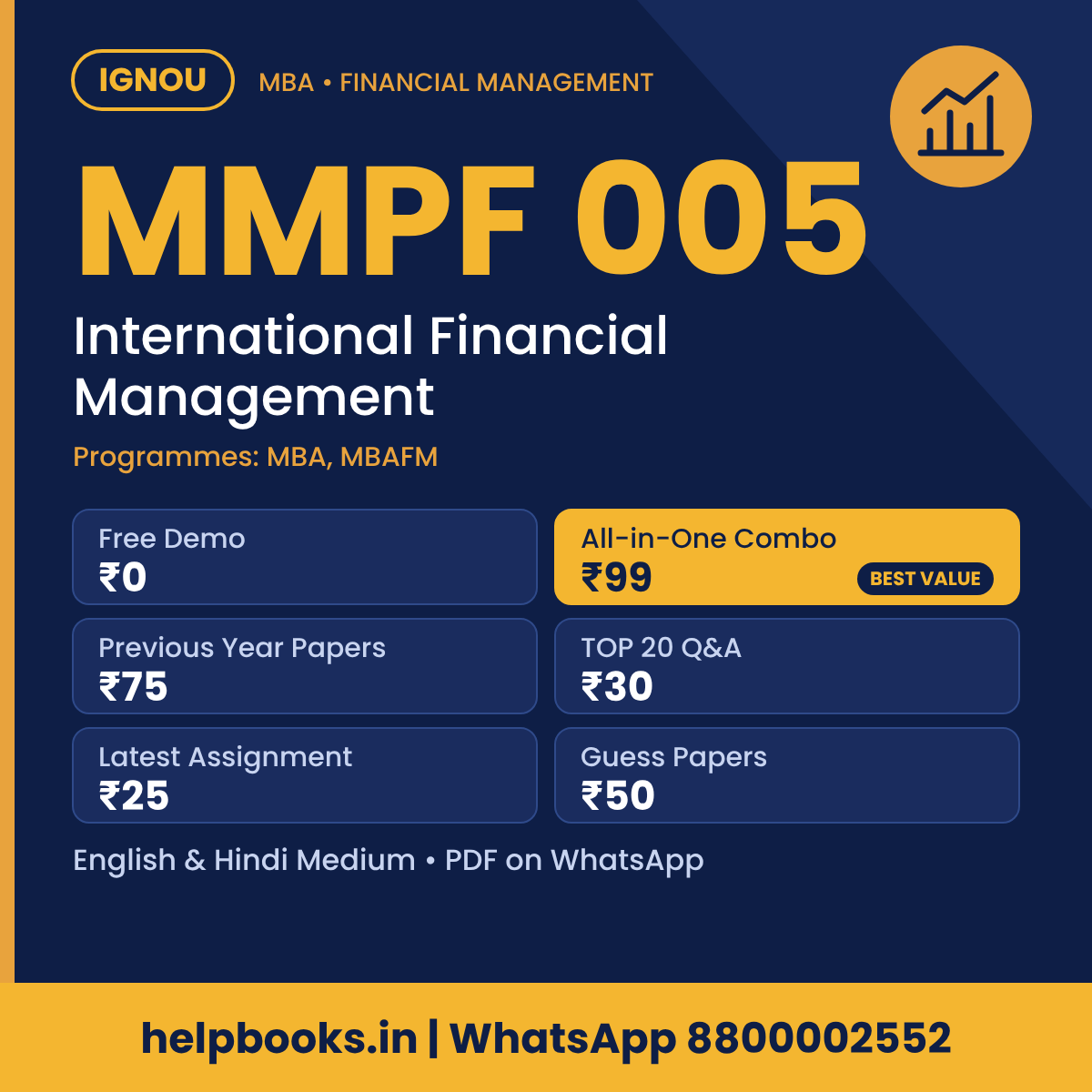 IGNOU MMPF 005 International Financial Management MBA solved assignment, previous year papers and TOP 20 questions PDF