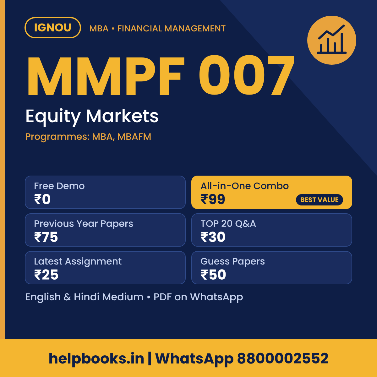 IGNOU MMPF 007 Equity Markets MBA solved assignment, previous year papers and TOP 20 questions PDF