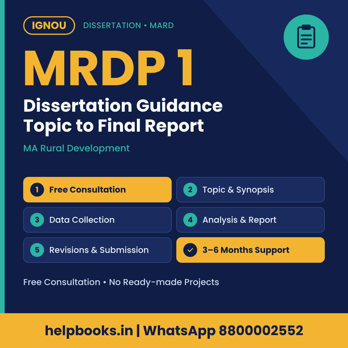 IGNOU MRDP 1 Dissertation help for MA Rural Development – free consultation, synopsis and report guidance | helpbooks.in