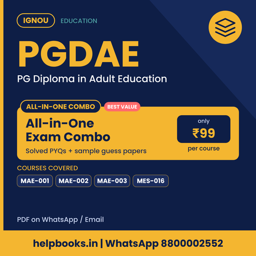IGNOU PGDAE All-in-One Exam Combo - PG Diploma in Adult Education