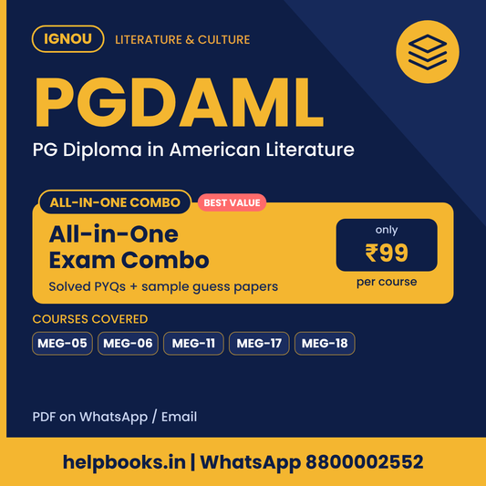 IGNOU PGDAML All-in-One Exam Combo - PG Diploma in American Literature
