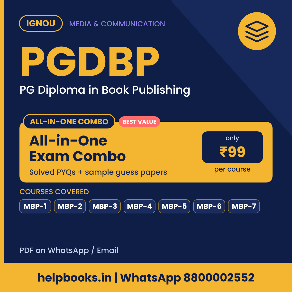 IGNOU PGDBP All-in-One Exam Combo - PG Diploma in Book Publishing