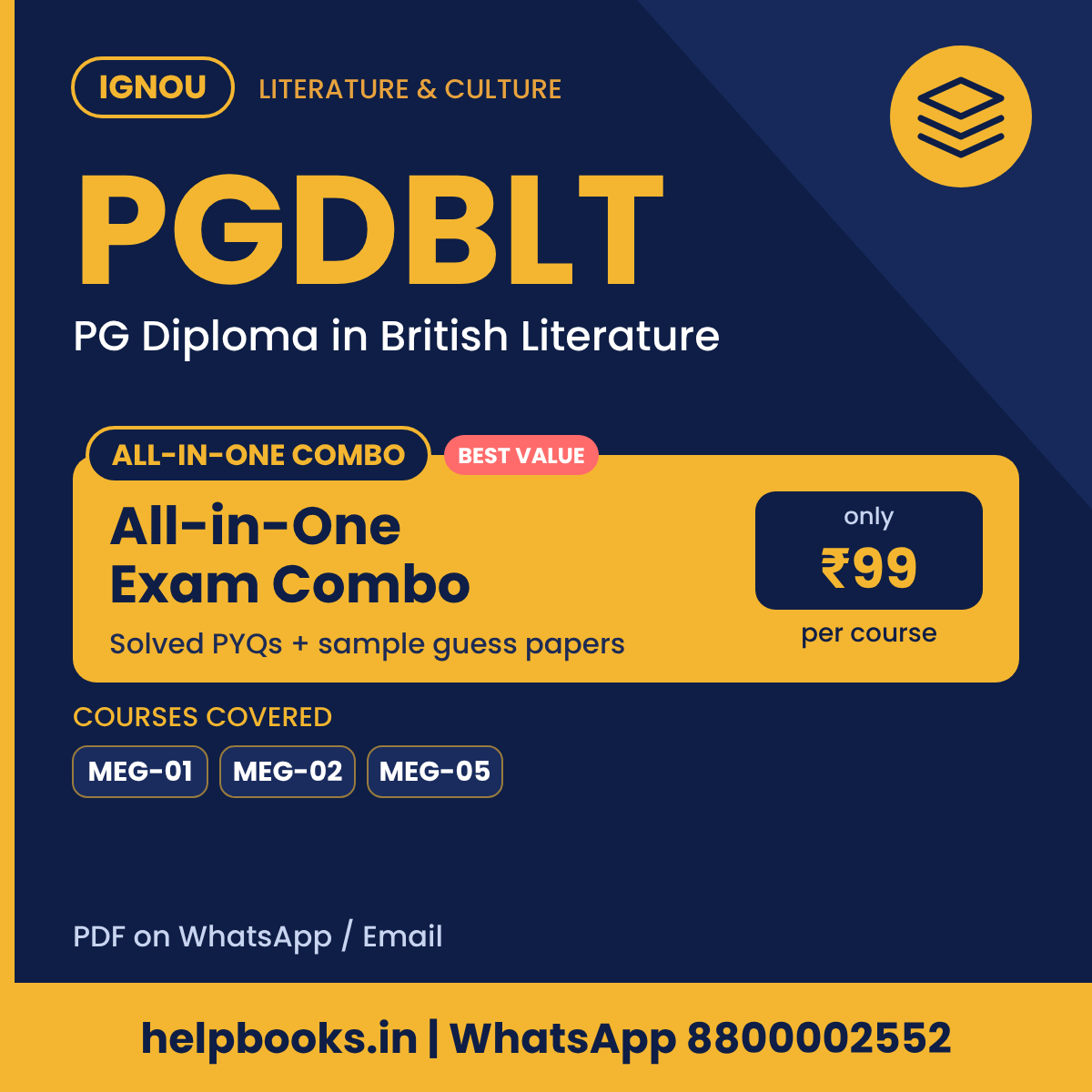 IGNOU PGDBLT All-in-One Exam Combo - PG Diploma in British Literature