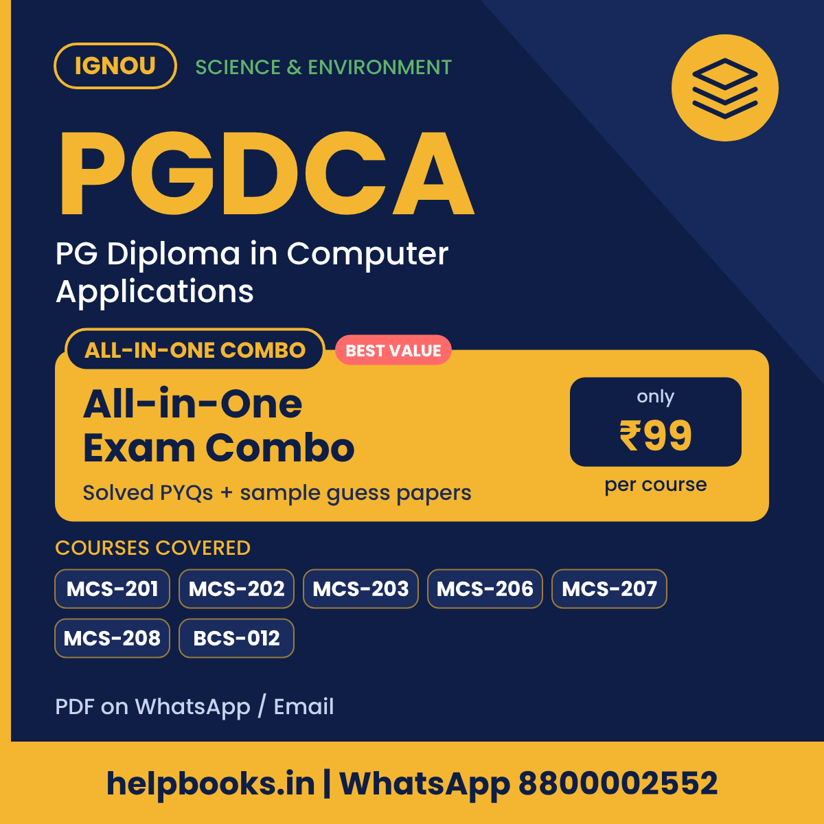 IGNOU PGDCA All-in-One Exam Combo - PG Diploma in PGDCA