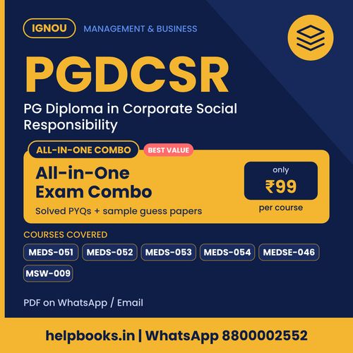 IGNOU PGDCSR All-in-One Exam Combo - PG Diploma in Corporate Social Responsibility