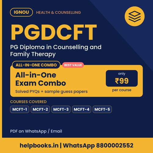 IGNOU PGDCFT All-in-One Exam Combo - PG Diploma in Counselling and Family Therapy