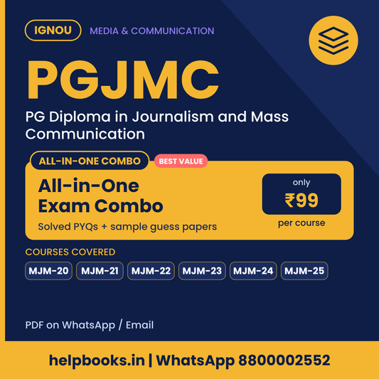 IGNOU PGJMC All-in-One Exam Combo - PG Diploma in Journalism and Mass Communication