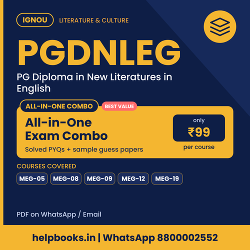 IGNOU PGDNLEG All-in-One Exam Combo - PG Diploma in New Literatures in English