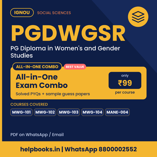 IGNOU PGDWGSR All-in-One Exam Combo - PG Diploma in Women's and Gender Studies