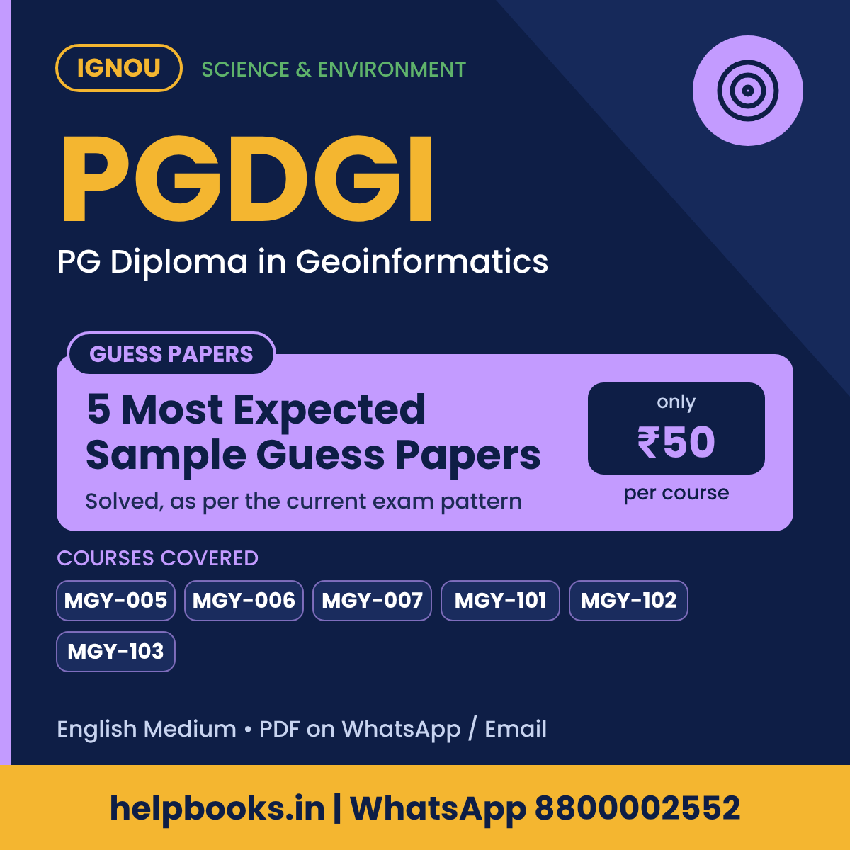 IGNOU PGDGI 5 Most Expected Sample Guess Papers - PG Diploma in Geoinformatics