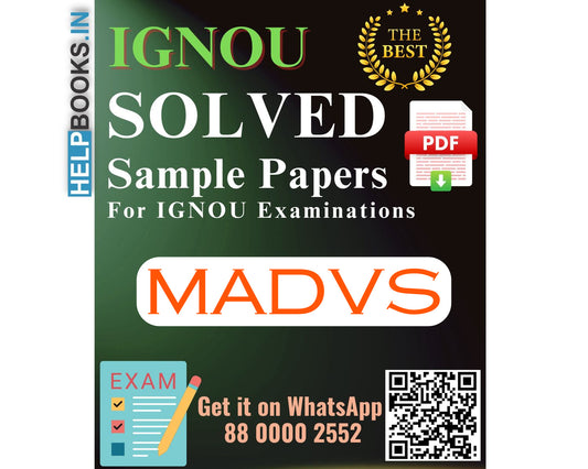 IGNOU Master of Arts (Development Studies) (MADVS) | Solved Sample Papers for Exams