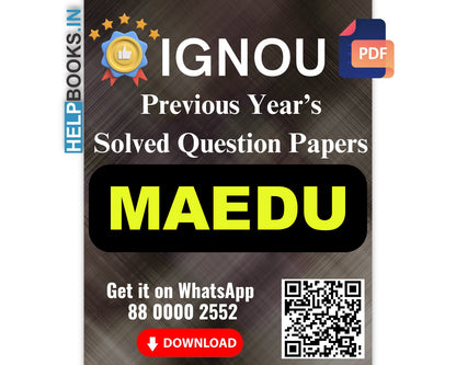 IGNOU MAEDU Previous Years Solved Papers-Master of Arts in Education Exam Notes