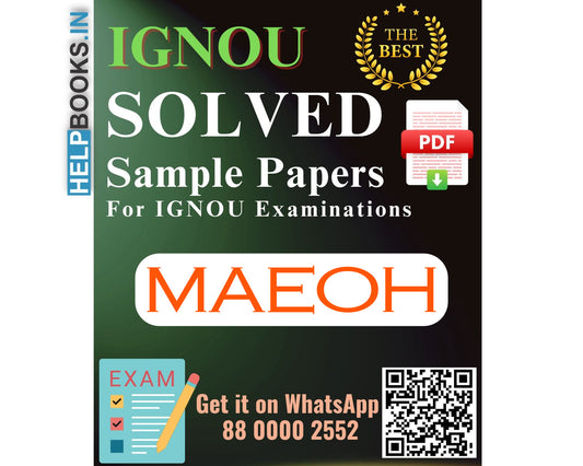 IGNOU Master of Arts (Environmental and Occupational Health) (MAEOH) | Solved Sample Papers for Exams