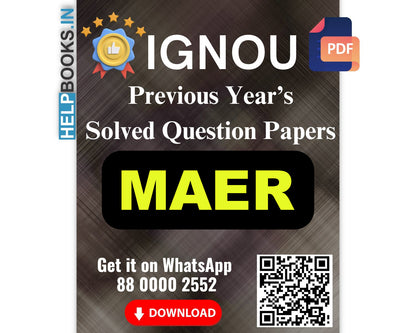 IGNOU MAER Previous Years Solved Papers-Master of Arts in Entrepreneurship Exam Notes