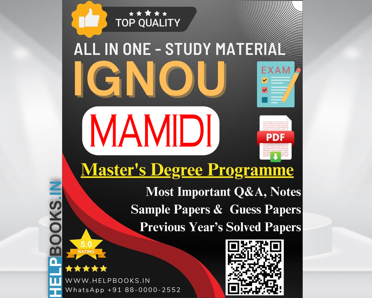 MAMIDI IGNOU Exam Combo of 10 Solved Papers: 5 Previous Years' Solved Papers & 5 Sample Guess Papers for Master of Arts Migration and Diaspora
