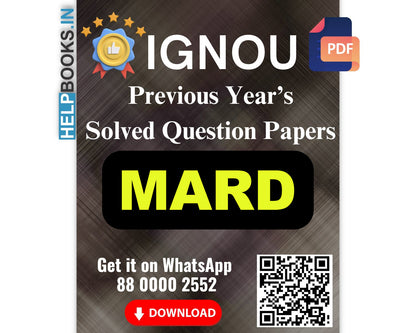 IGNOU MARD Previous Years Solved Papers-Master of Arts in Rural Development Exam Notes
