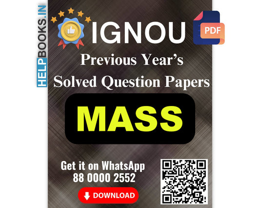 IGNOU Master of Arts (Sustainability Science) (MASS)- 5 Previous Years Solved IGNOU Question Papers for 2024 Examinations